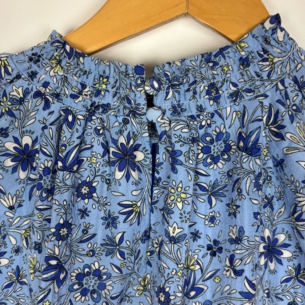 LOFT Blue Floral Blouse - Picture 7 of 10